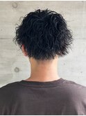 大人クール☆無造作スパイラルウェーブ×ハンサムショート