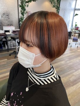 ヘアースパリゾート リアン 燕三条店(Lien) オレンジ デザインカラー