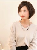 animo春日部/マロンブラウン前髪なしショート/スマートマッシュe