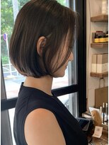 ナタン 自由が丘(NATHAN)&nbsp;ステップボーンカット×オンブレ×カーキベージュ×ボブ髪質改善