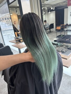 ラフ 難波店(LAFF) #黒髪#ボブルフ#ネビージュ#小顔#ワンレン