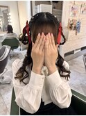 推し活に☆犬耳ヘアアレンジ/ハーフアップ