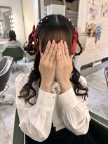ヘアメイク エンカレッジ(HAIR MAKE encourage)&nbsp;推し活に☆犬耳ヘアアレンジ/ハーフアップ