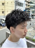 スパイキーショートパーマ/短髪/無造作/刈り上げ/ツーブロック