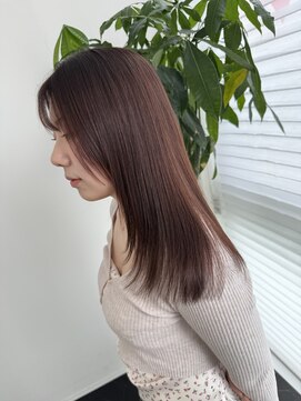 アオ(Ao) Aoヘアスタイル 髪質改善 ロゼカラー 顔周りレイヤー