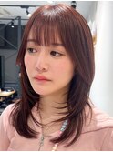 顔周りレイヤーフェイスレイヤー小顔レイヤー レイヤーカット