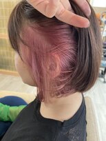 アドラーブル 長岡リップス旭岡店(adorable) 20代30代40代ストレートインナーカラーピンク美肌