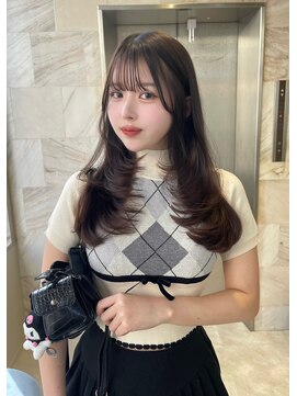 リリー(Lilley) マロンベージュ×小顔レイヤー×韓国風巻き【ayana】