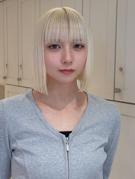 ベレーザ 渋谷(BELEZA) 14641ブリーチ＆ダブルカラーホワイトブロンドハイトーンカラー