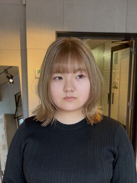 アンフェインド02(UNFEIGNED 02) クラゲヘアー/小顔に見せるヘア/ココアベージュ小顔//伏見/栄