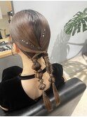 【大分/萩原/Three】結婚式/お呼ばれ/ツインアレンジ