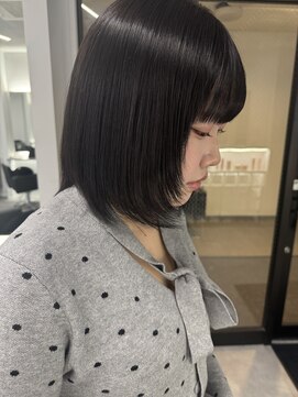 ナンバー 竪町(number+) 10代20代30代大人かわいい暗髪艶感ボブラベンダーブラック