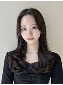 髪質改善レイヤーカット前髪カット顔周りレイヤー暗めカラー銀座