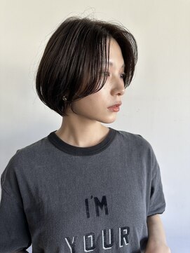 POCKET郡山安積店 ショートカットレイヤーカット髪質改善縮毛矯正【4月1日OPEN予定】 ハンサムショート×髪質改善カラー