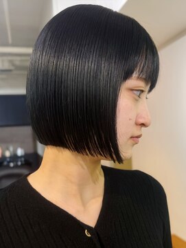 フォト 新宿三丁目(foto) 切りっぱなしボブ/ボブ/暗髪カラー