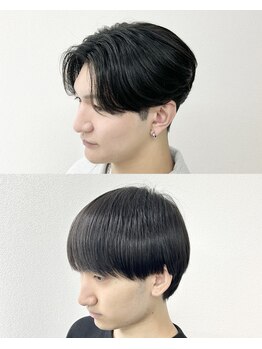 ロイ(Loy)の写真/メンズ縮毛矯正やトレンドの毛流れスタイル★［メンズカット/メンズパーマ/メンズ縮毛矯正/眉毛/学割］