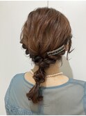 【お呼ばれヘア編み下ろしヘア】推し活ヘアイベントヘアカチモリ