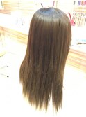 地毛ボブベースから  ストレートエクステ