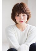 【東 純平】大人かわいい 小顔 ひし形 ショートボブ