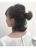 ショートハーフアップアレンジ