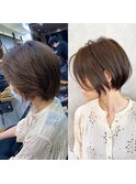 多毛、髪の毛固め、癖毛でも決まる◎ひし形ショートボブ