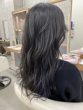 ユッカ エルア 武庫之荘南口(YUCCA elua) 【elua 長田】インナーカラーブルーバイオレッド