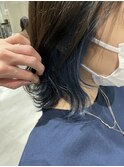 秋髪×インナーカラー×ブルー×髪質改善