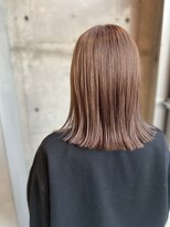 エコモ ヘアー(E Komo hair)&nbsp;伸ばしかけ外はねstyle/ピンクベージュ