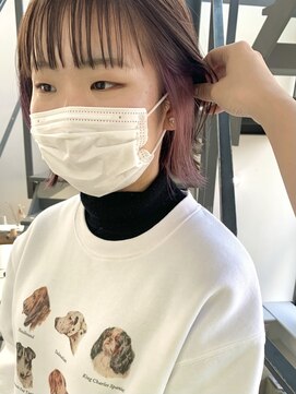 ヘアー アイス 御器所本店(HAIR ICI) インナーカラーピンクパープル