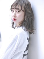 ヘッツ 仙台駅前店(HETTU)&nbsp;LEMO 抜け感シンプルミディ　暗髪