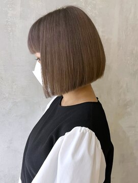 アイティーバイアルバム 松戸店(IT by ALBUM) ブラウンボブ_外ハネボブセクションカラー_ba383231
