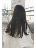 ブリーチなしのオリーブグレージュカラー