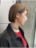 王道ボブ/ハイライトデザイン/極細ハイライト