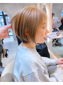 ショートカールセミディシアーカラー姫カット【工藤昴】