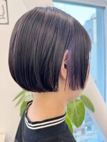 フェイスフレーミング/バイオレット/モードボブ/インナーカラー