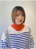 パツっとボブ顔まわりレイヤースタイル♪♪担当ニキ
