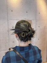 アチーブ ヘア デザイン(achieve hair design)&nbsp;カチモリお呼ばれヘアセット結婚式二次会大人可愛いヘアアレンジ
