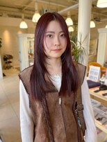 オブジェ シエル(obje't ciel)&nbsp;【obje’t ciel】ブラウンレッド×レイヤーロング【暮石　唯】