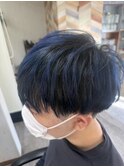 青メッシュカラー
