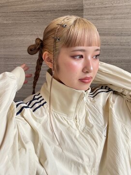 スリー 博多(THREE...) 【イベントヘアアレンジ】ツイン×三つ編み