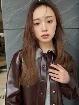 ミンクス 青山店(MINX) 【MINX】くびれヘア+くすみベージュハイライトカラー_表参道