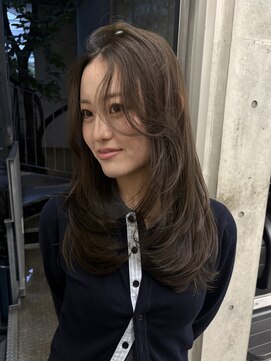 キーチェ 梅田中崎町(keych) レイヤーカット/中崎町/大阪梅田/オリーブベージュ