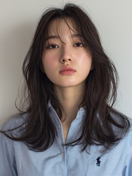 ノラキチジョウジ(NORA KICHIJOJI) 顔周りレイヤーカットシースルーバング耳かけくびれミディアム