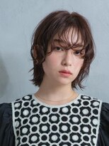 アース 焼津店(HAIR&MAKE EARTH)&nbsp;デザインパーマ×暖色ブラウン