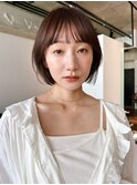 ショートボブ/丸みボブ/小顔ショート/顔周りカット/似合わせ