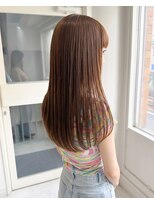 零秒女髪 千里丘店&nbsp;艶やかで上品な透け感ロングヘアカラー髪質改善艶髪美髪艶感