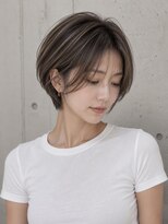 ネオリーブウリ 二子玉川店(Neolive uri) イメチェンホワイトブロンド外ハネボブ美髪ワイドバング