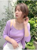 ショートボブ/シースルーバング