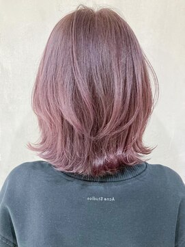 アイティーバイアルバム 八王子店(IT by ALBUM) ピンクアッシュ_マロンベージュAラインボブ_ba318341