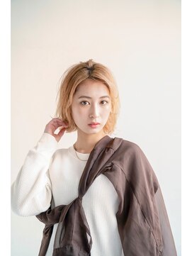 ジュール サウス 新宿南口(Joule South) 顔型別ヘアスタイル特集/マロンベージュ/Aラインボブ/新宿